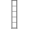 Fächerschrank mit Füßen, 1 Abteil, 5 Fächer