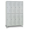 Garderobenschrank mit Füßen, 4 Abteile, 8 Fächer