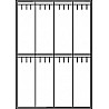 Garderobenschrank mit Füßen, 4 Abteile, 8 Fächer