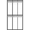 Garderobenschrank mit Sockel, 3 Abteile, 6 Fächer