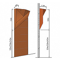 Kletterwand-Modul MTM-07   2,5 x 7 m, 90 Klettergriffe