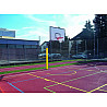 Basketball Einsäulen Stahlrohr Anlage 10 x 10 cm für Bretter 180 x 120 cm