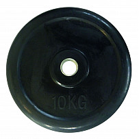 Hantelscheibe, schwarz, gummiert, 10 kg
