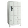 Fächerschrank, mit Füßen, 3 Abteile, 15 Fächer