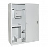 Geräteschrank Typ 6, Stahlblech-Schiebetüren