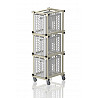 Kunststoff Trolley für 3 Plastikkörbe (B x H x T)) 66 x 180 x 54 cm, beige