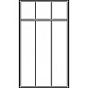 Garderobenschrank mit Sockel, 3 Abteile