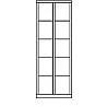 Fächerschrank, mit Sockel, 2 Abteil, 10 Fächer
