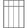 Garderobenschrank mit Füßen, 4 Abteile
