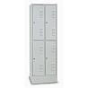 Garderobenschrank mit Sockel, 2 Abteile, 4 Fächer