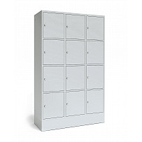 Großraum Schließfachschrank, 12 Fächer, 4 übereinander