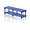 Sitzbank Kunststoff, einseitig, 150x45x49 cm, 5 Sitzprofile