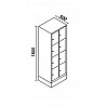 EVOLO Fächerschrank mit 8 Fächern