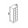 EVOLO Fächerschrank mit 10 Fächern
