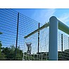 Aluminium Fußballtor 7,32 x 2,44 m in Bodenhülsen, vollverschweißt