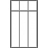 Garderobenschrank mit Sockel, 3 Abteile