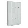 Großraum Schließfachschrank, 4 Abteile, 8 Fächer