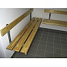 Garderobenbank Typ G Wandmontage mit Rückenlehne