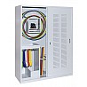 Geräteschrank Typ 6, Lochblech-Schiebetüren