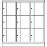 Schulschließfachschrank RESISTO mit 9 Fächern