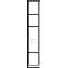 Fächerschrank mit Füßen, 1 Abteil, 5 Fächer