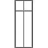Garderobenschrank mit Füßen, 2 Abteile