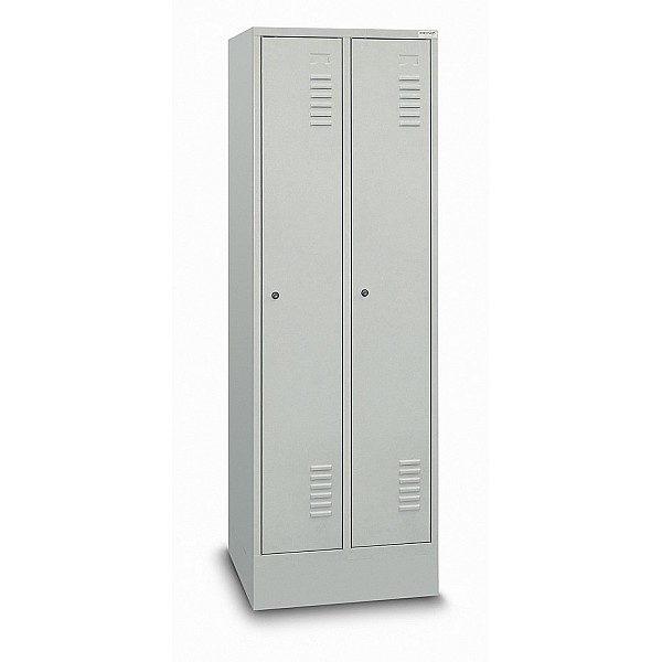 Garderobenschrank, mit Sockel, 2 Abteile