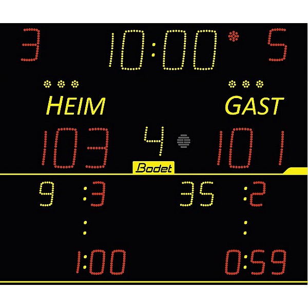 Anzeigetafel 8NT325, Bodet, inkl. Scorepad Bedienpult