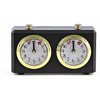 Schachuhr in schwarzem Kunststoffgehäuse
