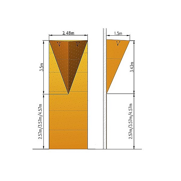 Kletterwand-Modul MTM-04 2,5 x 8 m, 105 Klettergriffe