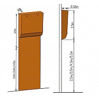 Kletterwand-Modul MTM-05   2,5 x 6 m, 75 Klettergriffe
