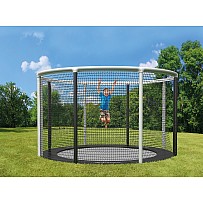 Bodentrampolin GALLUS FLAT PLUS, rund