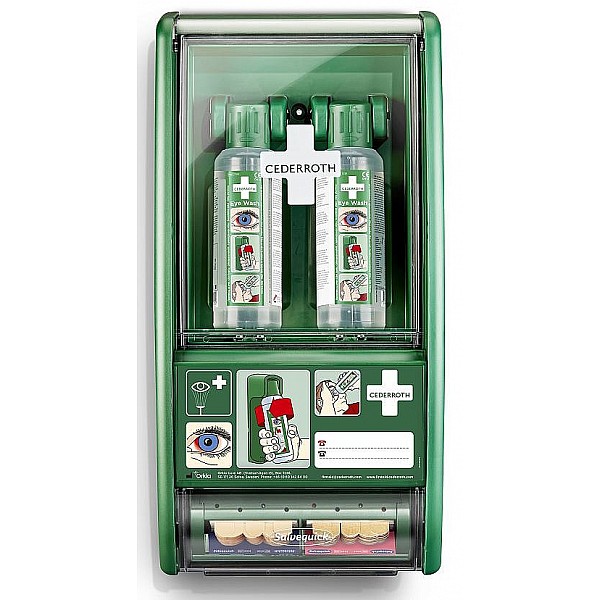 Cederroth Augenspülstation mit Pflasterspender