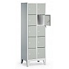 Fächerschrank, mit Füßen, 2 Abteil, 10 Fächer
