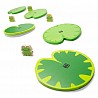 Balancierspiel mit Seerosen und Fröschen
