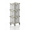 Kunststoff Trolley für 3 Plastikkörbe (B x H x T)) 66 x 180 x 54 cm, beige