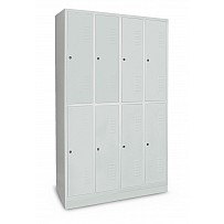 Großraum Schließfachschrank, 4 Abteile, 8 Fächer