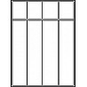 Garderobenschrank mit Füßen, 4 Abteile