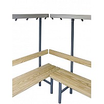 BENZ Garderobensitzbank Typ B Einfache Ecklösung