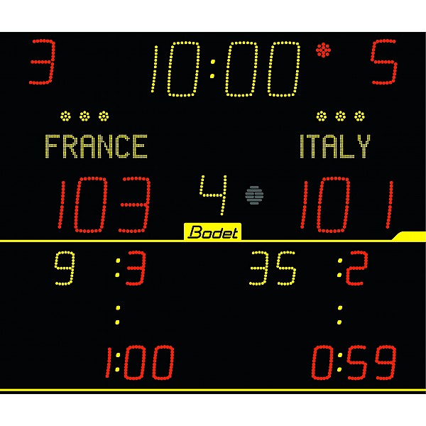 Anzeigetafel 8NT325 ALPHA, Bodet, inkl. Scorepad Bedienpult