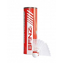 BENZ Nylon Badmintonbälle Classic Weiß in 6er Dose