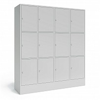 Großraum Schließfachschrank, 9 Fächer, 3 übereinander