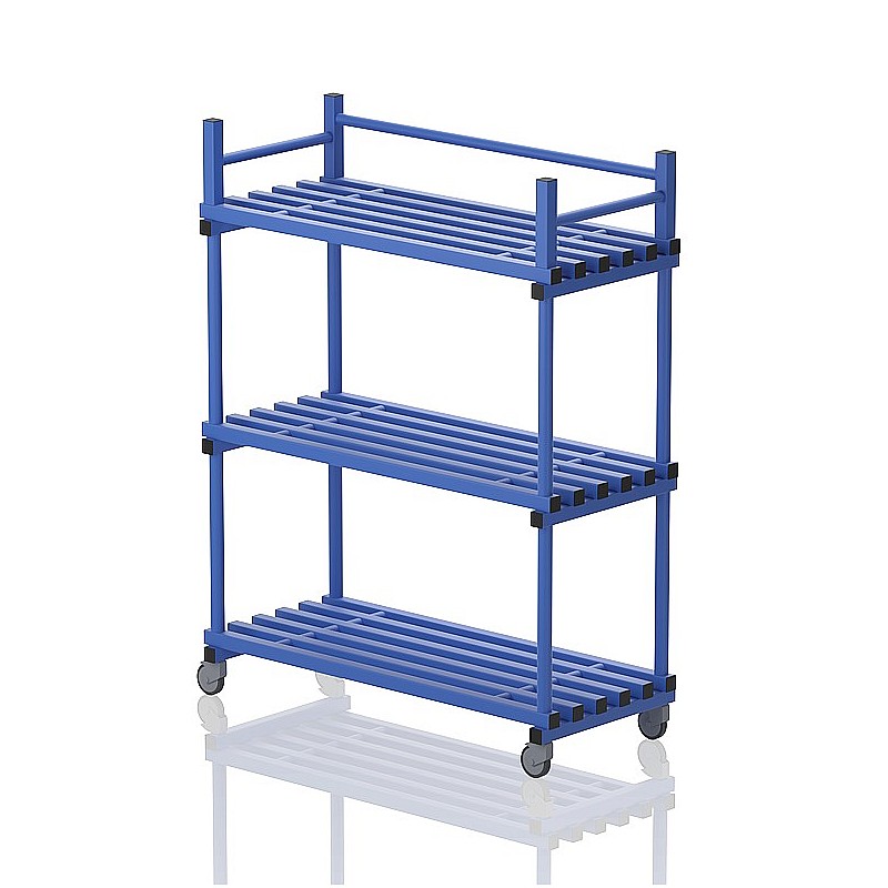 Mobiles Kunststoff Regal 138x60x177 cm Farbe Blau