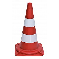 Markierungskegel gestreift