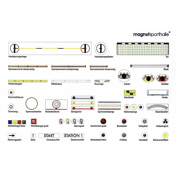 Magnetsporthalle Set 100 B
