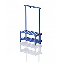 Cloakrooms Bench Plastic, Single-sided, Cm 100x45x145, JUNIOR, 5 Seat Profile