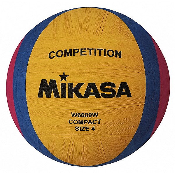Mikasa Wasserball W6609W Competition Frauen, gelb/blau/pink, Gr. 4, Gewicht 400 - 450 g