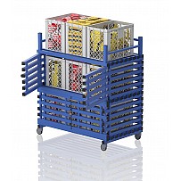 Kunststoff Boxen Schrank Größe XL, 136x76x154 cm, blau
