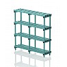 Detached Plastic Shelves 150x40x153 Cm