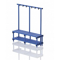 Cloakrooms Bench Plastic, Single-sided, Cm 150x45x140, JUNIOR, 5 Seat Profile